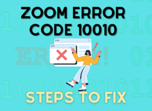 Zoom Error Code 10010
